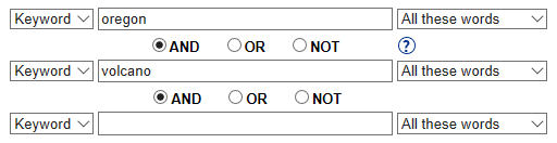 Online Catalog Boolean Example
